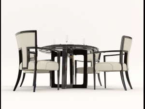contemporary design table and chair set 12 Modelo 3D