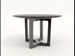 contemporary design table and chair set 12 3D Model