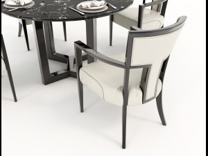 contemporary design table and chair set 12 Modelo 3D