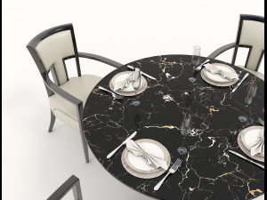 contemporary design table and chair set 12 Modelo 3D