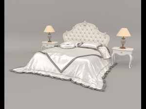european style bed 14 3D Model