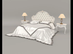 Europese stijl bed 14 3D Model
