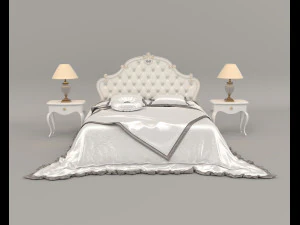 european style bed 14 3D Model