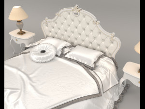 european style bed 14 Model 3D