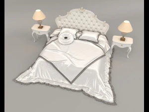 european style bed 14 3D Model