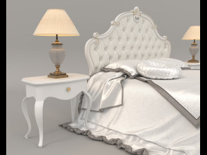 european style bed 14 Model 3D