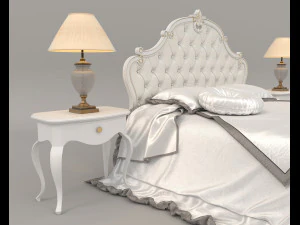 european style bed 14 3D Model