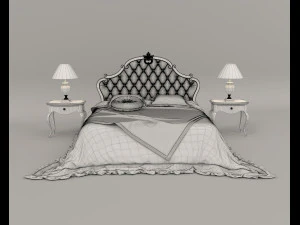 european style bed 14 3D Model
