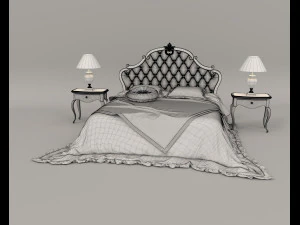 european style bed 14 3D Model