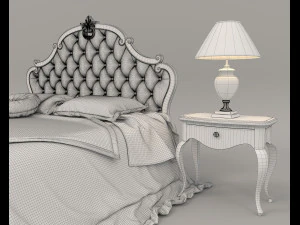 european style bed 14 3D Model
