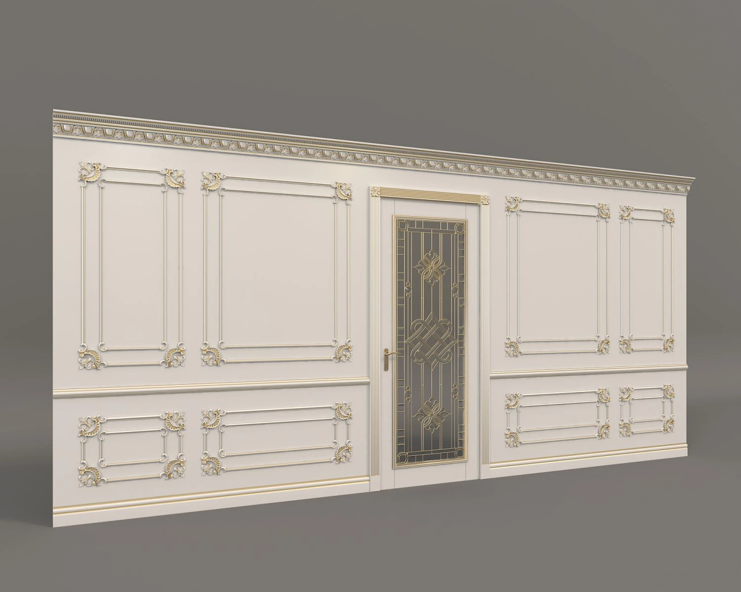 classic interior wall decoration 7 3D Model .c4d .max .obj .3ds .fbx .stl .blend