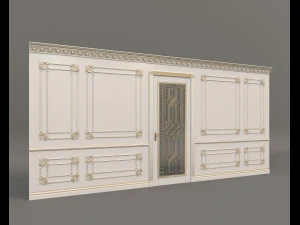 klasyczna dekoracja ścian wewnętrznych 7 Model 3D