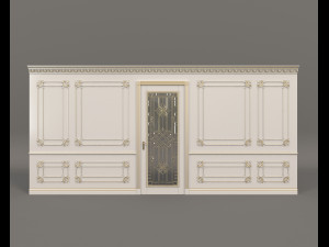 classic interior wall decoration 7 Model 3D
