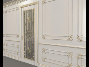 classic interior wall decoration 7 3D Model