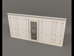 classic interior wall decoration 7 Model 3D