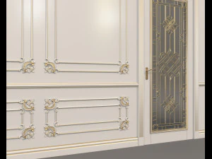 classic interior wall decoration 7 3D Model