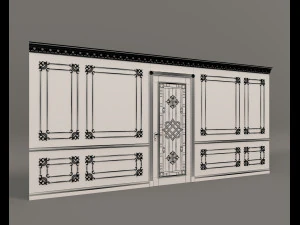classic interior wall decoration 7 3D Model
