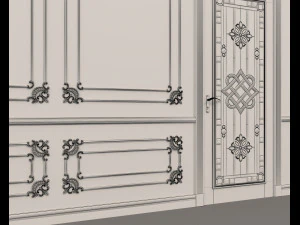 classic interior wall decoration 7 3D Model