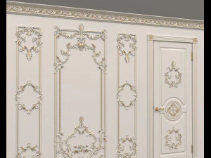 classic interior wall decoration 8 3D Model