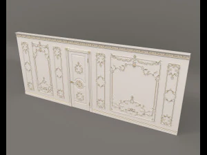 classic interior wall decoration 8 3D Model