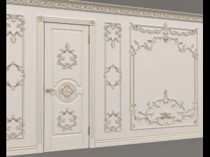 classic interior wall decoration 8 3D Model