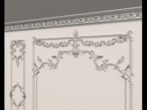 classic interior wall decoration 8 3D Model