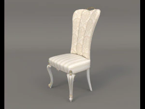 european style dinning table chair set 3 3D Model