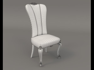 european style dinning table chair set 3 3D Model