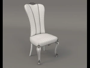 european style dinning table chair set 3 3D Model