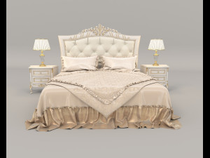 european style bed 15 Modelo 3D