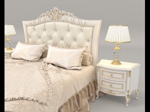 european style bed 15 Modelo 3D
