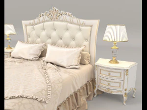 european style bed 15 3D Model