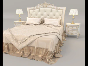 european style bed 15 3D Model