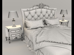 european style bed 15 Modelo 3D