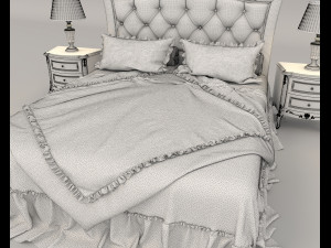 european style bed 15 Modelo 3D