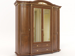 european style wardrobe 2 3D Model