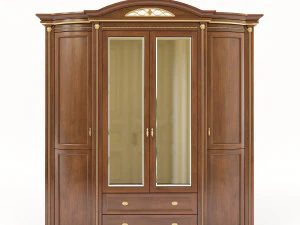european style wardrobe 2 3D Model