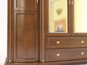 european style wardrobe 2 Model 3D