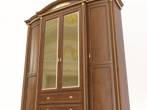european style wardrobe 2 Model 3D