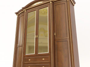 european style wardrobe 2 3D Model