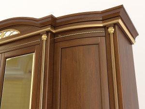 european style wardrobe 2 Model 3D