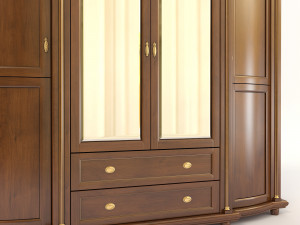 european style wardrobe 2 Model 3D