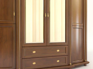 european style wardrobe 2 3D Model