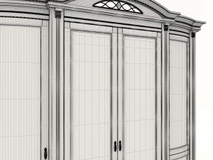 european style wardrobe 2 3D Model