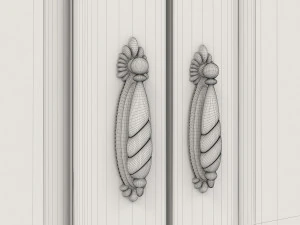 european style wardrobe 2 3D Model