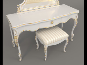 european style dressing table 7 Modèle 3D