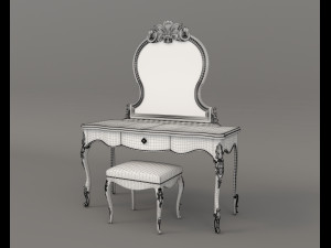 european style dressing table 7 Modèle 3D