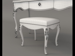 european style dressing table 7 Modèle 3D