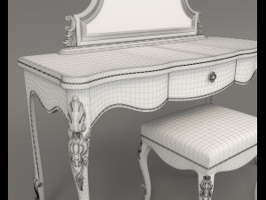 european style dressing table 7 Modèle 3D