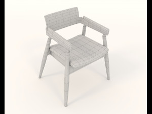 contemporary design table and chair set 13 Modèle 3D